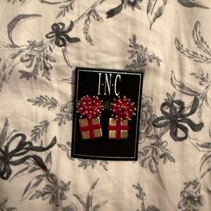 INC Red and Gold Earrings